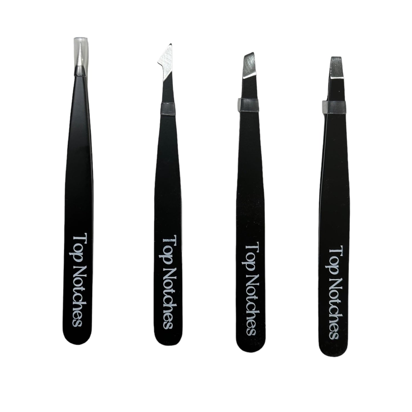 Top Notches Tweezer Set - High Grade Tweezers For Women And Men, Perfect For Eyebrows Facial Hair Ingrown Hair And Splinter Removal