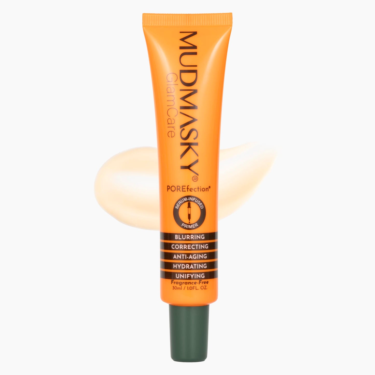 Mudmasky GlamCare POREfection Serum-Infused Primer - 30ml - Minimizes Pores Instantly - Hydrating Makeup Base - Nourishing Skin Care - Flawless Beauty with Long-Lasting Smooth Finish - Made in France