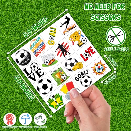 96pc Soccer Ball Temporary Tattoos for Kids Party
