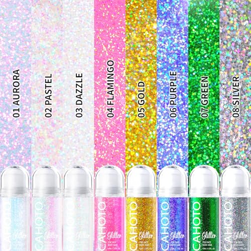 Pastel Glitter Gel Roll-On for Face, Body & Hair - 1.35oz