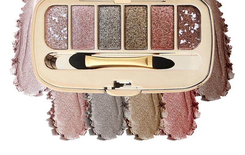 6-Color Matte Shimmer Eyeshadow Palette, High Pigment
