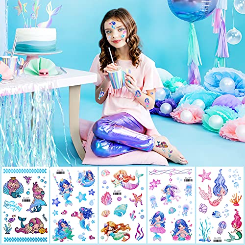 Konsait Glitter Temporary Tattoos for Kids - 24 Sheets of Fun Designs