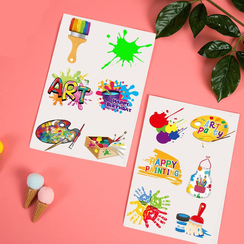Art Temporary Tattoo Stickers - 144 PCS Party Favors