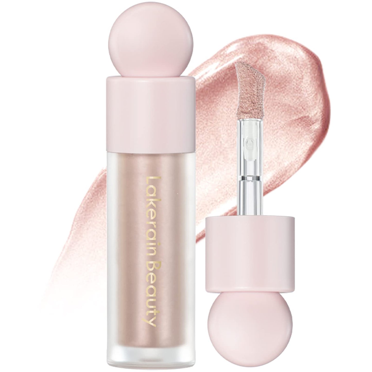 Erinde Liquid Highlighter Makeup, Pink Luminizer Face Highlight Makeup Stick, Natural Beauty Glow Finish, Lightweight Blendable Cream Face Body Liquid Illuminator Bronzer, Cruelty-free, 03 Rose Gold