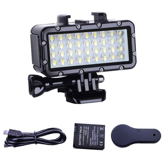 Suptig Diving Light High Power Dimmable Waterproof LED Video Light Fill Night Light Diving Underwater Light Waterproof 147ft for Gopro Hero 12/11/10/9/8/7/6/5/5S/4/3+ More Action Cam