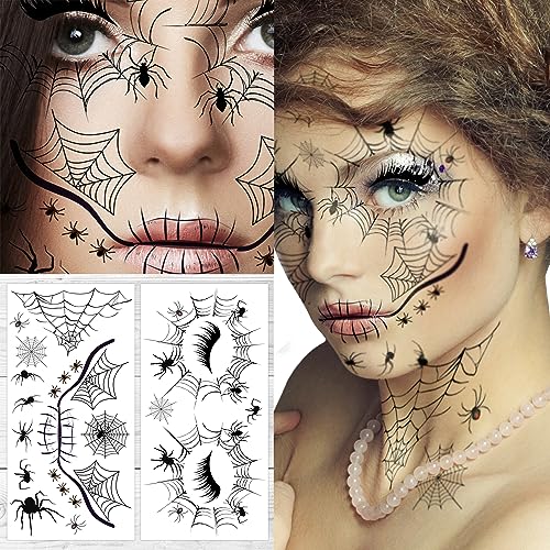Halloween Spider Temporary Face Tattoo (Pack of 2)