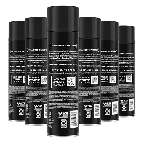 TRESemm? TRES Two Hair Spray 6 Count Extra Hold for Maximum Hold that¡¯s Never Sticky or Stiff Humidity Resistant Hairspray that Sprays on Dry 11 oz