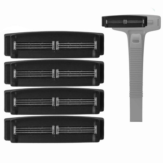 Bearback Shaver Cartridges – 4-Pack Refill Blades for Men’s Back Shaver – Triple Stainless Steel Pivoting Heads – Fits Bearback Handle & Grooming System