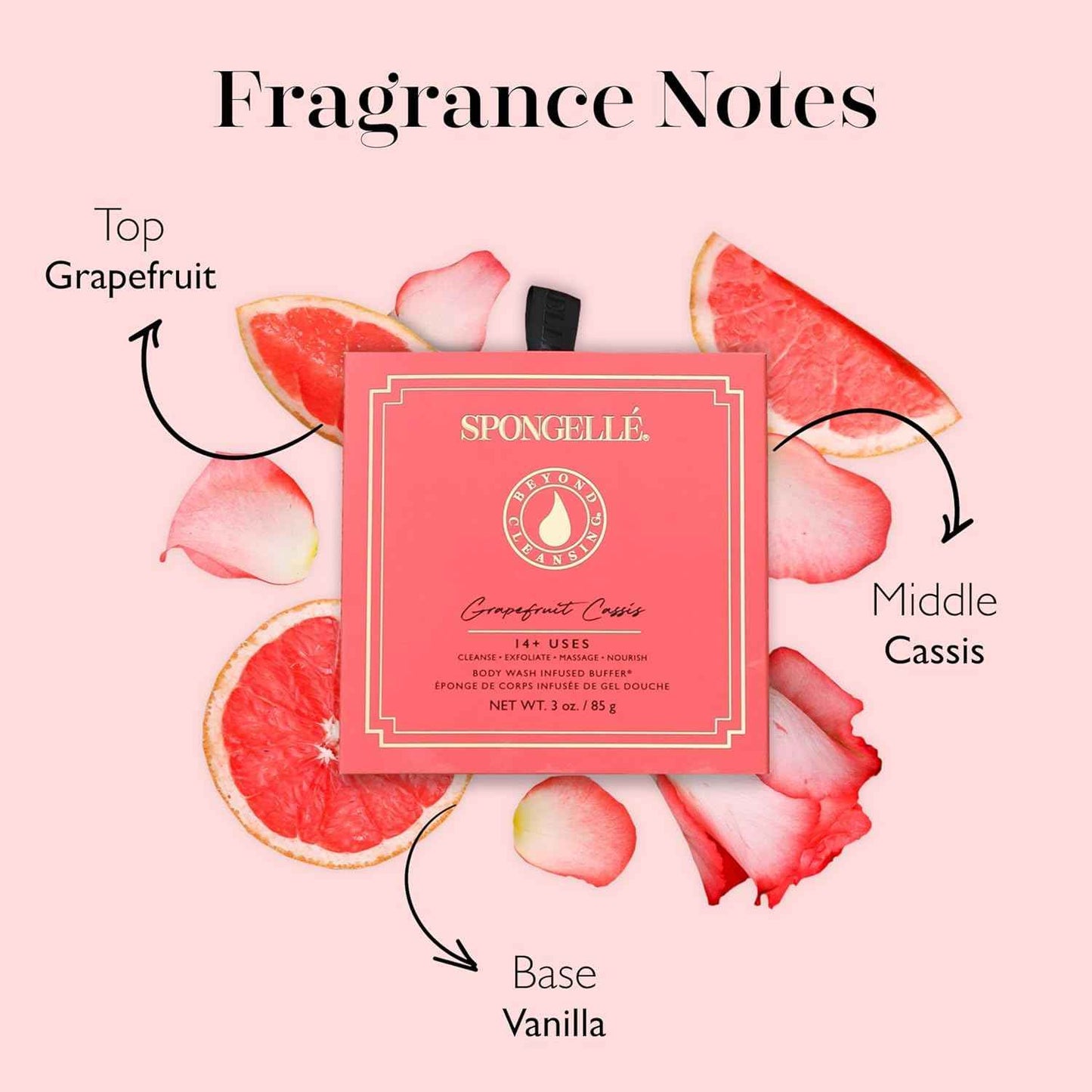 Spongelle Wild Flower Buffer Body Scrubber with Box | Bath & Shower Loofah for Women | Exfoliator with Body Wash Infused | 14+ uses (Coconut Verbena, Grapefruit Cassis, Freesia Pear)