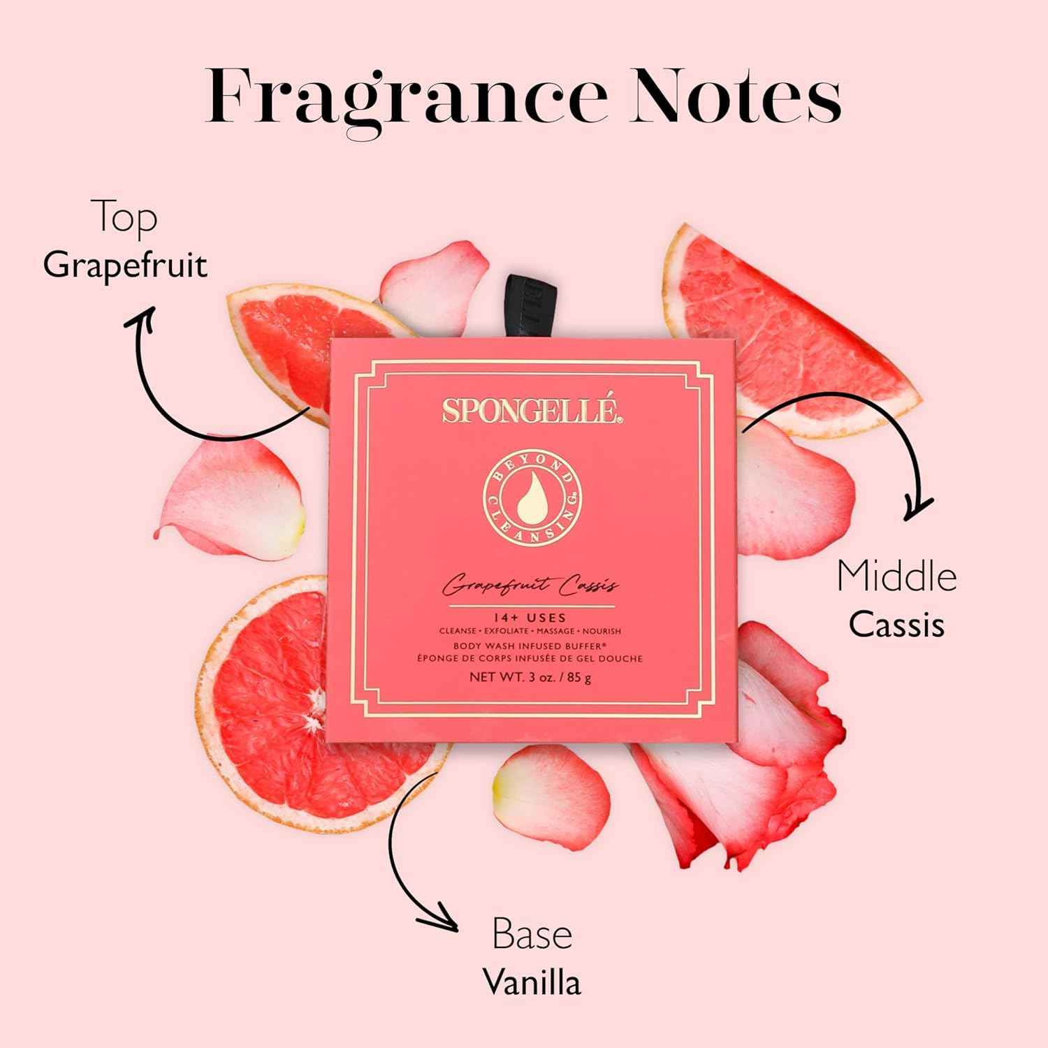 Spongelle Wild Flower Buffer Body Scrubber with Box | Bath & Shower Loofah for Women | Exfoliator with Body Wash Infused | 14+ uses (Coconut Verbena, Grapefruit Cassis, Freesia Pear)