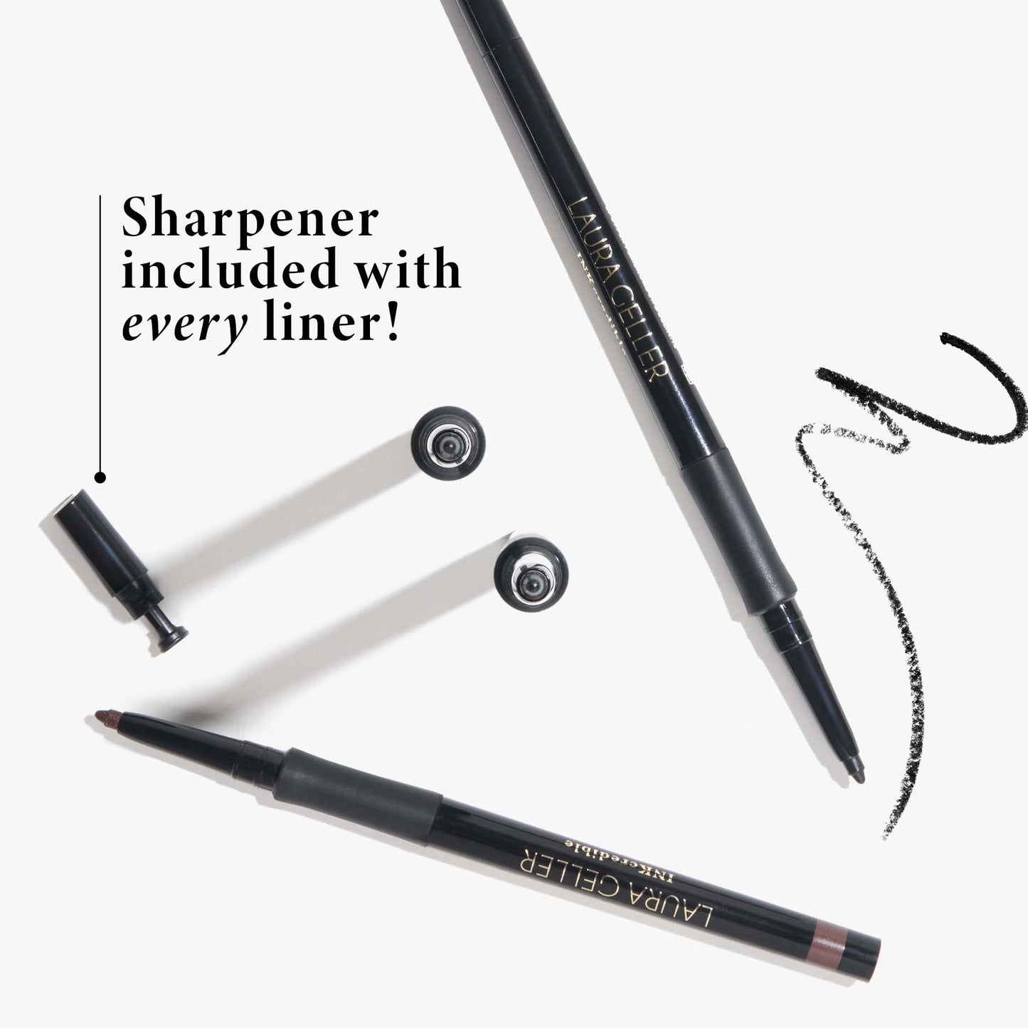 LAURA GELLER NEW YORK INKcredible Gel Eyeliner - Deep Purple - Waterproof Smudge-proof Eyeliner Pencil - Built in Sharpener