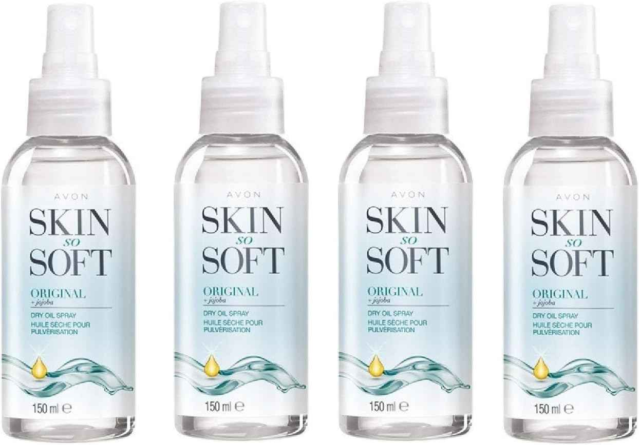 AVON SKIN SO SOFT Original Dry Oil Spray 4 x 150ml.