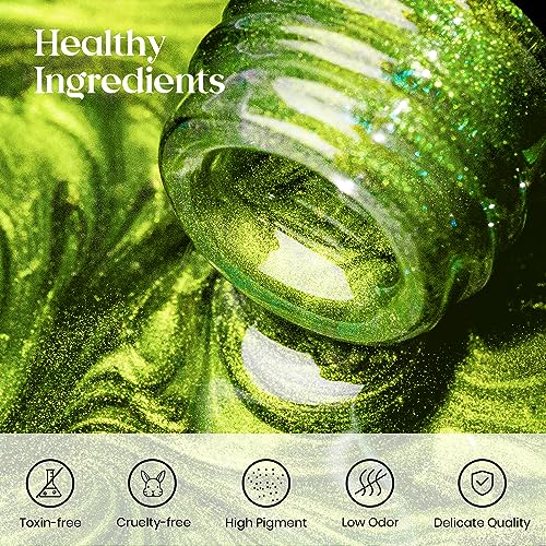 MIZHSE Silky 8 Colors 9D Cat Eye Gel Nail Polish Kit with Magnetic Stick