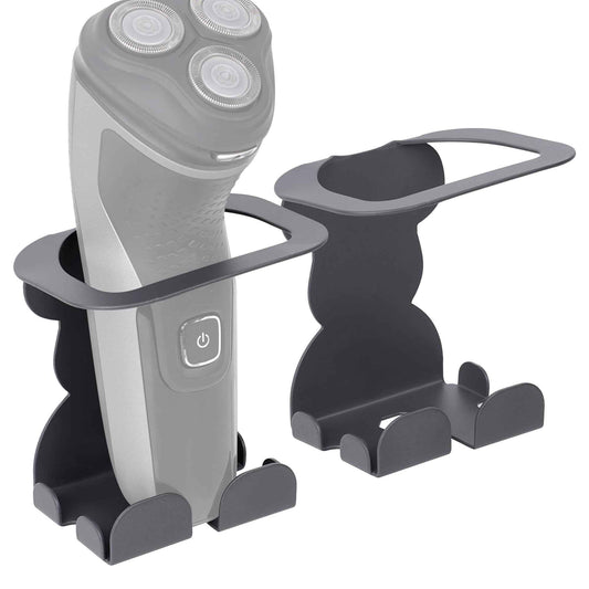 Linkidea Wall Mount Electric Razor Holder, Shaving Stand Compatible with Philips Norelco Shaver 3600, 2400, Series 7000, Bathroom Shaver Accessory Storage Holder (Grey)