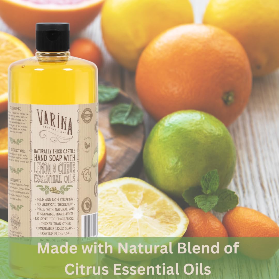 Varina Liquid Soap - Liquid Organic Castile Soap Citrus - 32oz