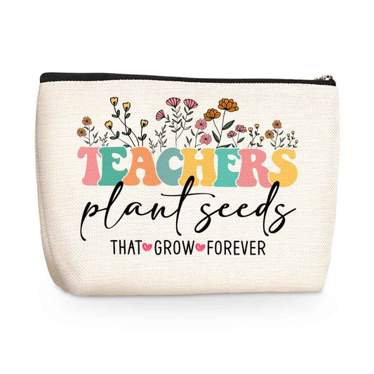 jealance Teacher Gifts Makeup Bag Teacher Appreciation Gifts Cosmetic Bag Travel Toiletry Bags for Women Professor Counselor Nursery High Teachers First Day of School Graduation Christmas Birthday