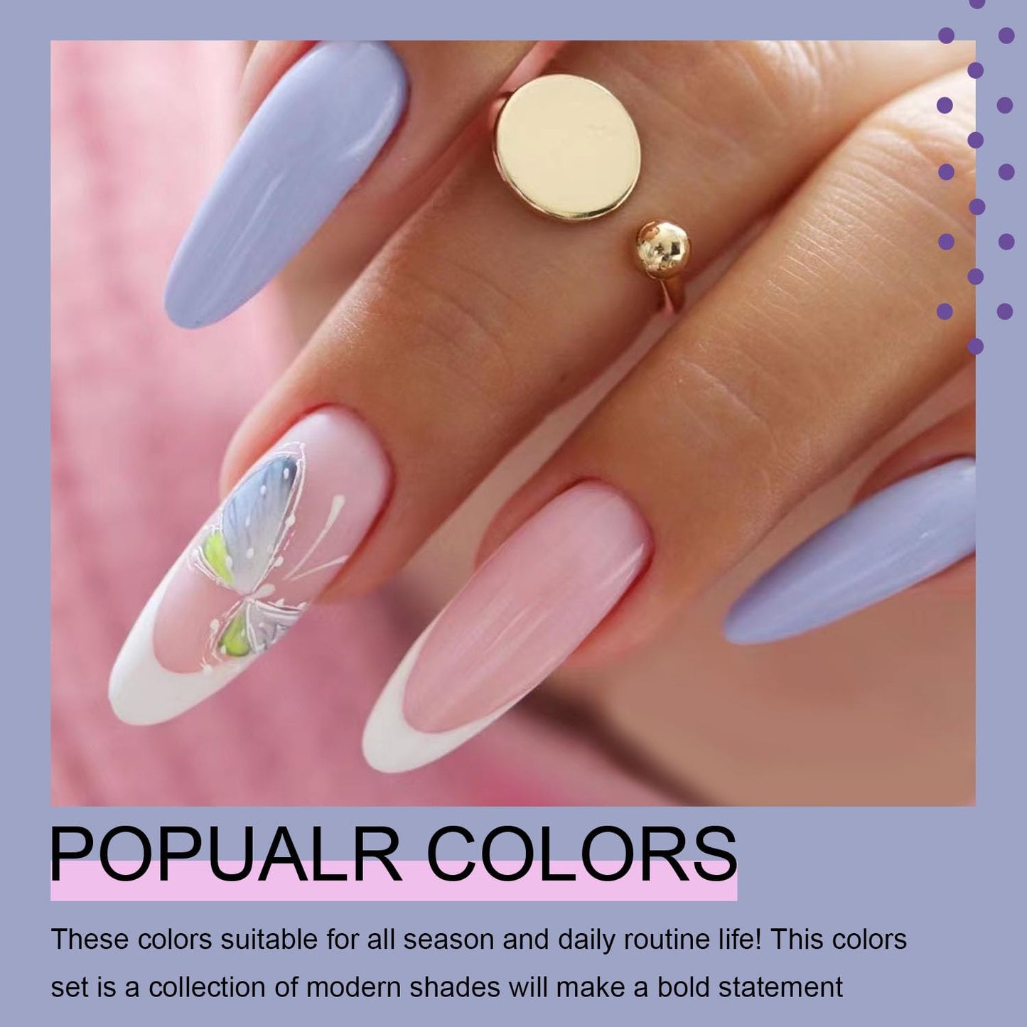 Arte Clavo 8ml Pastel Color Gel Polish Set- 6 Colors Transparent Jelly Blue Yellow Pink Soak off UV Gel Nail Polish for Salon Spring Summer for Women S604…