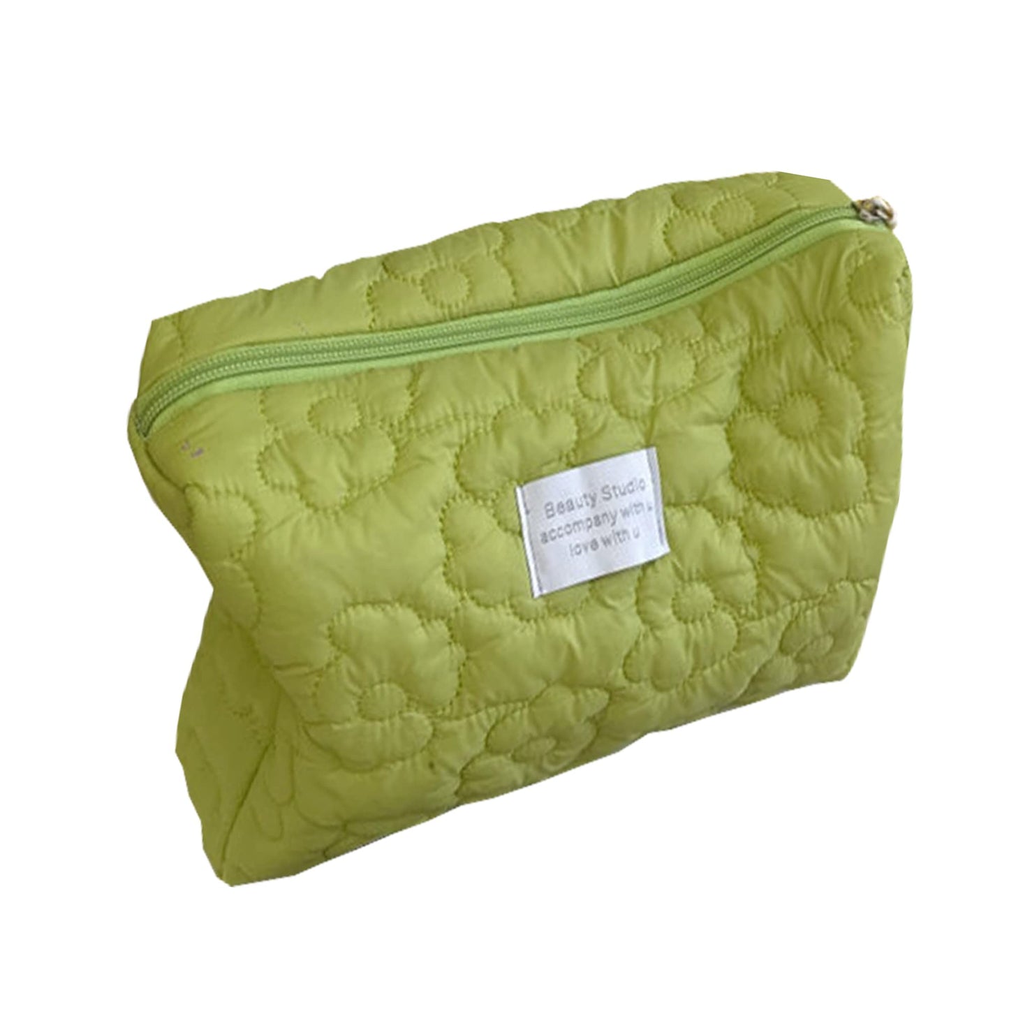 RUIXIAOXI Cosmetic Bag,Makeup Bag Cotton Large Travel Makeup Organizer Bag,Cosmetic Organizer for Women (green)