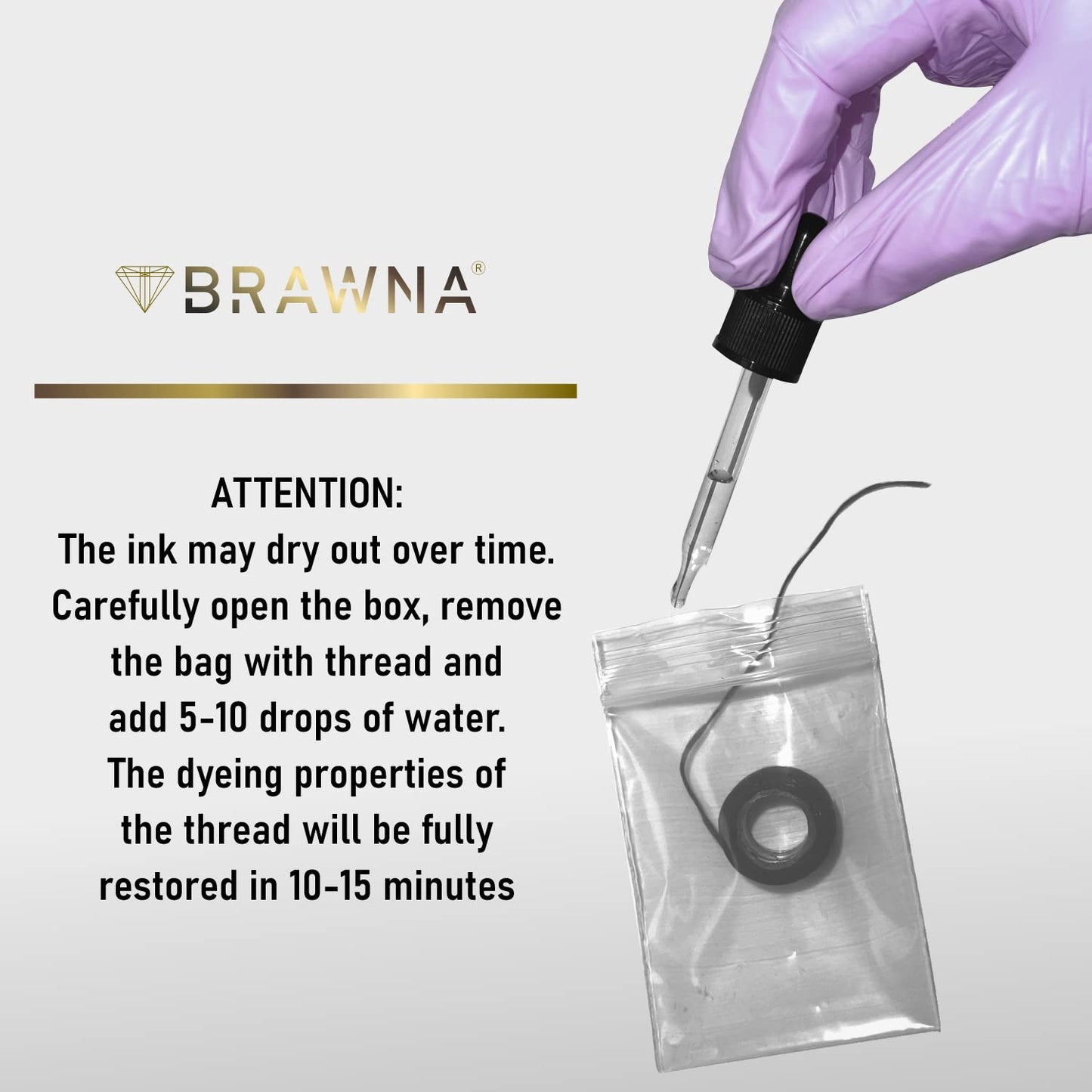 BRAWNA 2 Pack Mapping String for Brow and Lip Measuring - Microblading Supplies - PMU Kit - Black and White