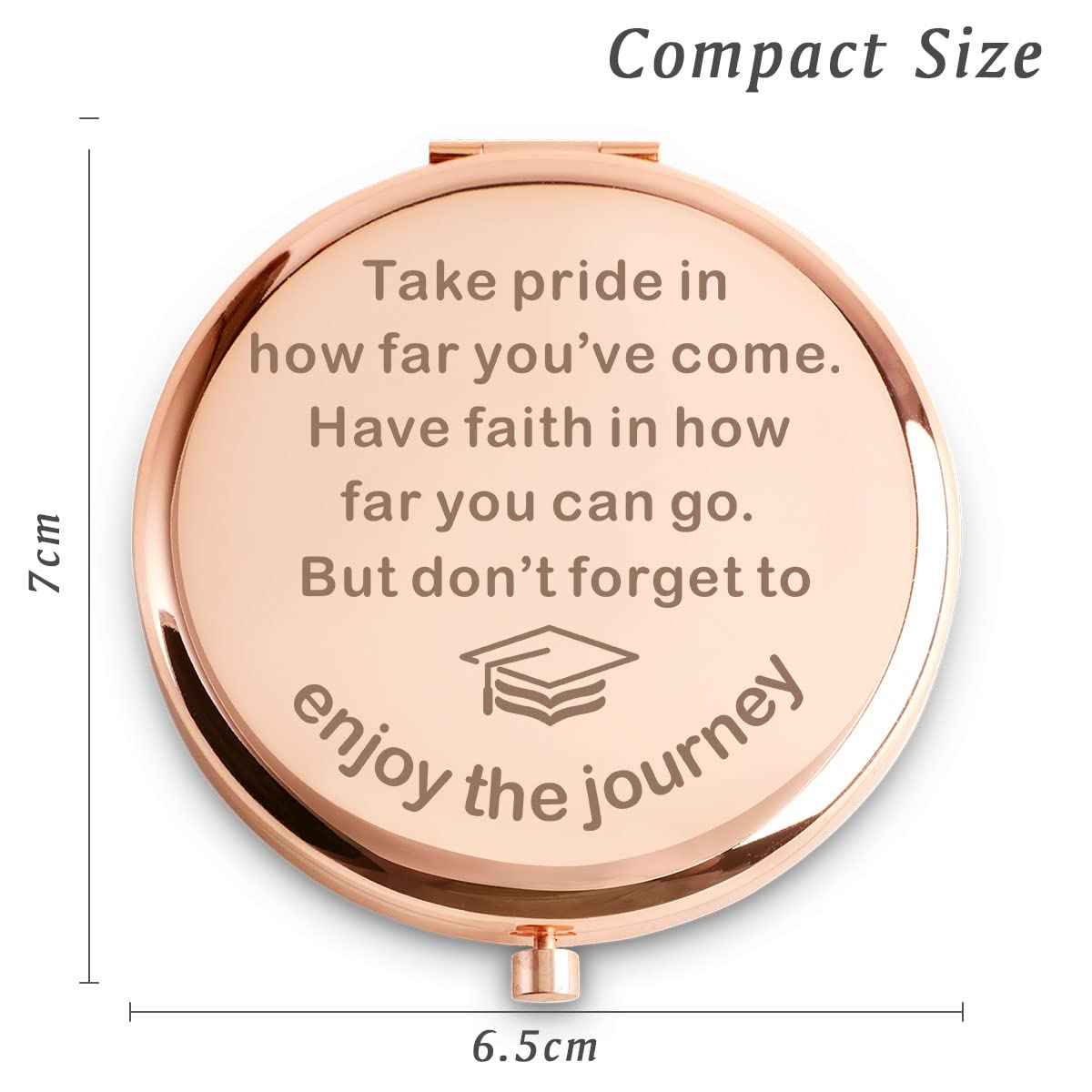 Personalized Compact Mirrors, 2025 Graduation Gifts for Her Women Girls, Unique Gift for College Medical High School Student, Best Presents Ideas for Female Graduate