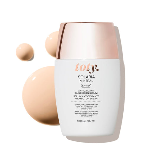 toty - Solaria Mineral SPF 50+ Antioxidant Sunscreen Serum- Mineral Tinted Face Sunscreen- Broad Spectrum- Universal Tint- Ultra Fluid - Travel Size - Water Resistant - By Sofia Vergara 30ml