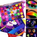 Afflano Neon Eyeshadow Palette - UV Glow Matte & Shimmer