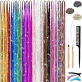 Hair Tinsel Kit 18 Colors 7200 Strands Heat Resistant