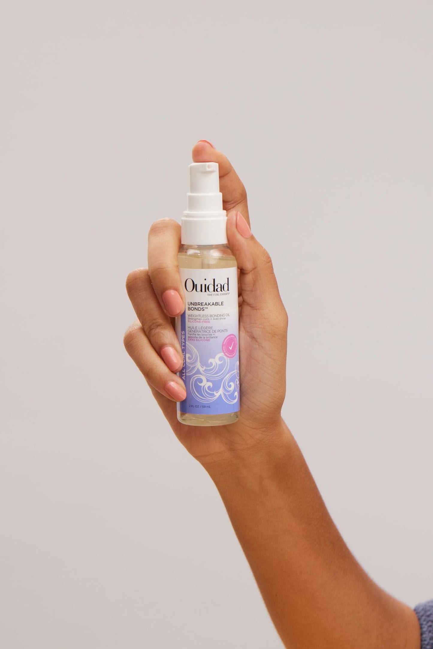 Ouidad Unbreakable Bonds Weightless Bonding Oil, 2 fl oz, Hydrating & Strengthening Oil for Curly Hair, Infused with Squalane & Vitamin C, Sulfate, Paraben & Cruelty-Free Curly Hair Products