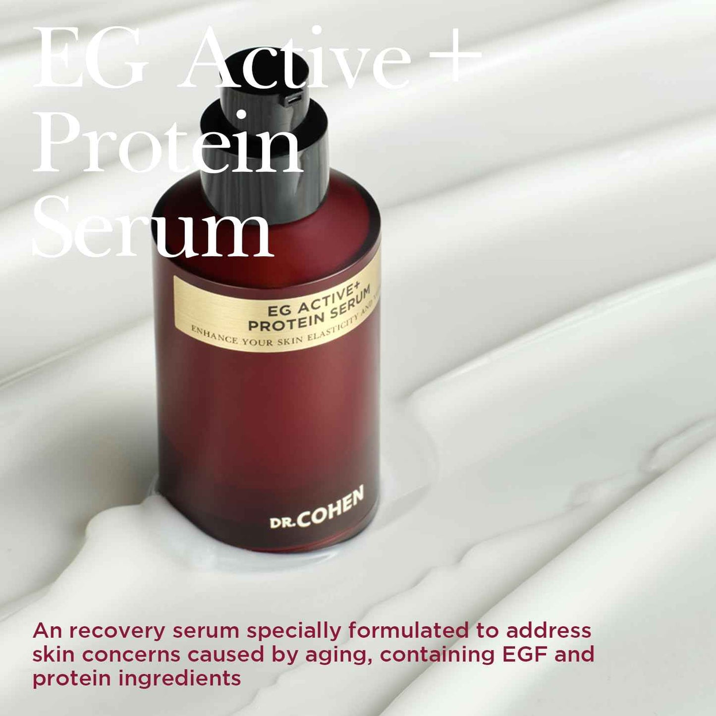EG ACTIVE Serum Nano EGF & Egg Protein Infused Hydrating, Smoothing Facial Serum 1.01 fl oz Made in Korea