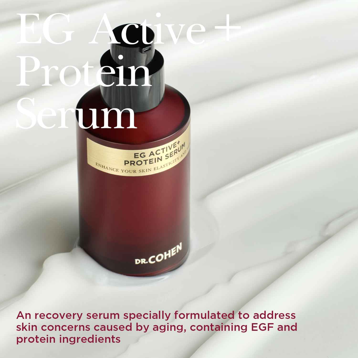 EG ACTIVE Serum Nano EGF & Egg Protein Infused Hydrating, Smoothing Facial Serum 1.01 fl oz Made in Korea