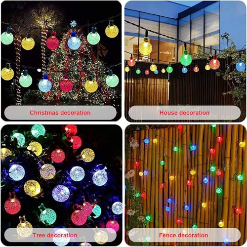 Solar String Lights - 50 LED Waterproof Patio Lights, 23 FT