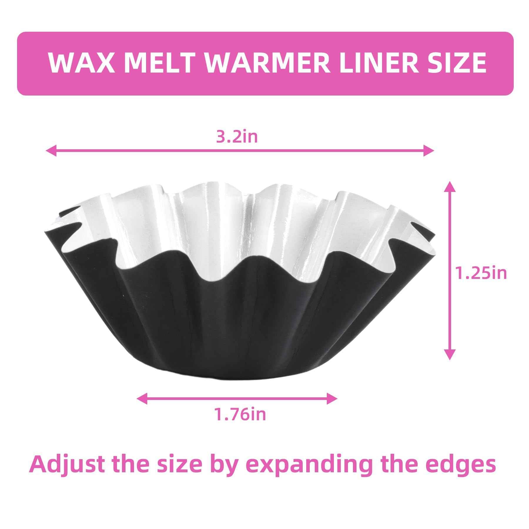 Mocalaca 60Pcs Wax Warmer Melt Liners, Candle Scented Wax Strong Scent Warmer Liners, Reusable Leakproof Cups for Candle Warmer, Wax Warmer Plug in, Electric Wax Melt Warmer