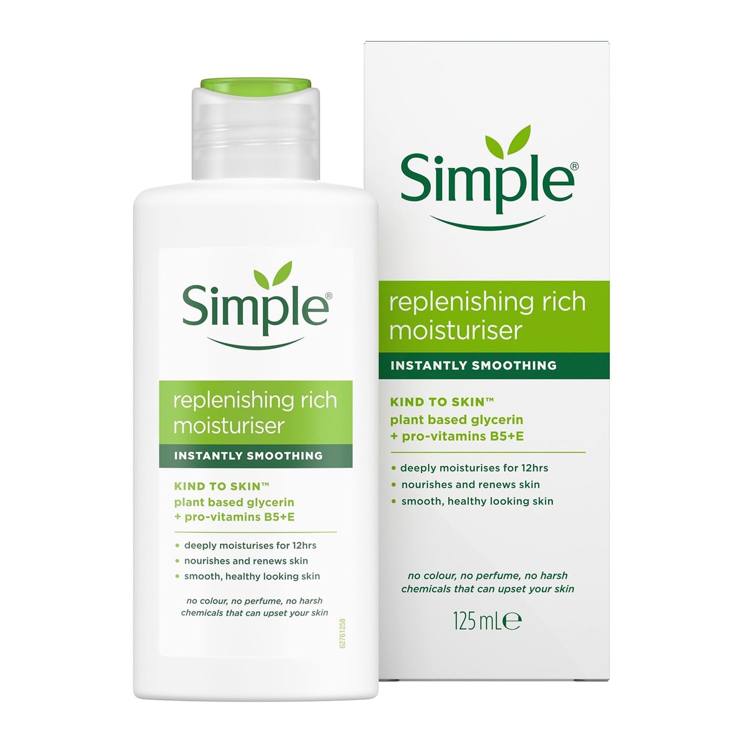 6 x Simple Kind to Skin Replenishing Rich Moisturiser 125ml