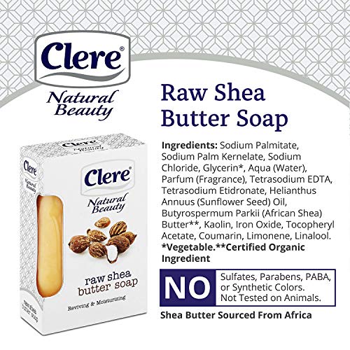 Clear Natural Beauty Soap (Raw Shea Butter Soap, 4 Pack)