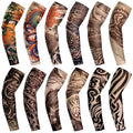 Geyoga Tattoo Sleeves - 12 Pack Fake Arm Sleeves UV Protection