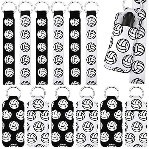 Sureio Volleyball Lipstick Holder Keychains (20-Pack)