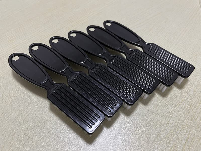Handle Grip Nail Brush Set - Black 6-Pack for Manicure & Cleaning