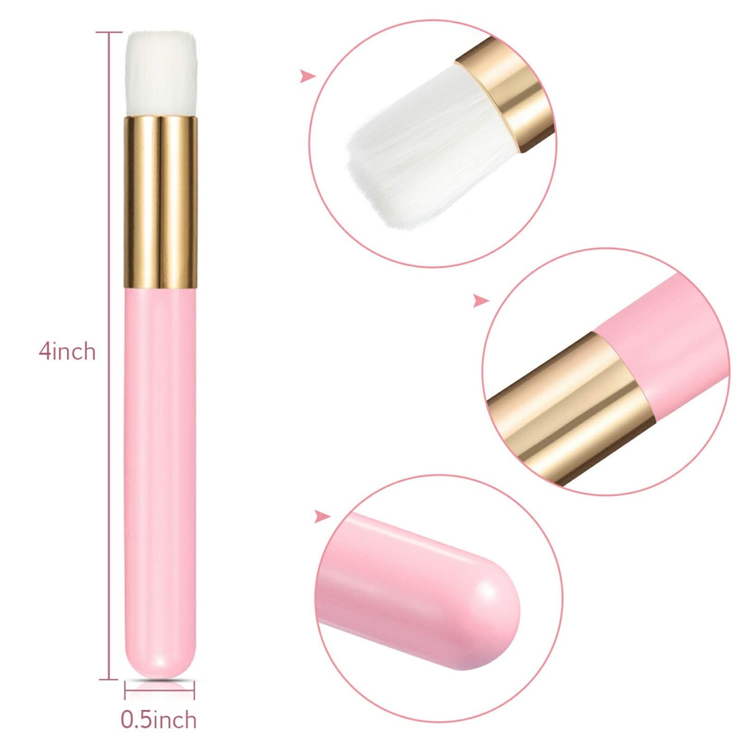 Nuenen 100 Pieces Lash Cleansing Bath Brushes with Container, Eyelash Extension Cleanser Brushes Lash Cleaner Brush Lash Shampoo Brushes for Eyelash Extensions Prolong Lash Cleanser Supplies, Pink