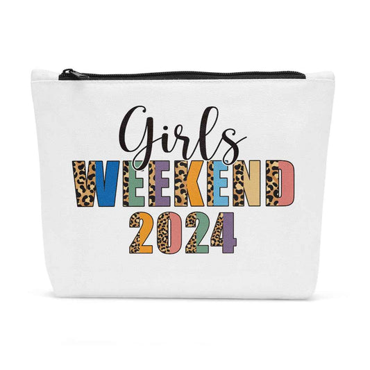 Sldpngo Funny Girls Weekend Gifts 2024 Travel Makeup Bag Girls Trip Gifts Favors Weekend Make Up Bag Travel Gifts for Women Her Girls Travel Cosmetic Bag for Travel Weekend Holiday Trip Vacation