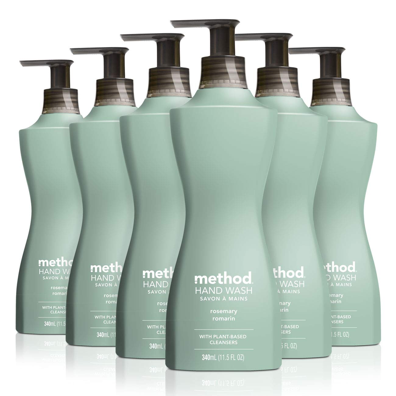 Method Gel Hand Wash, Rosemary, Biodegradable Formula, 11.5 fl oz (Pack of 6)