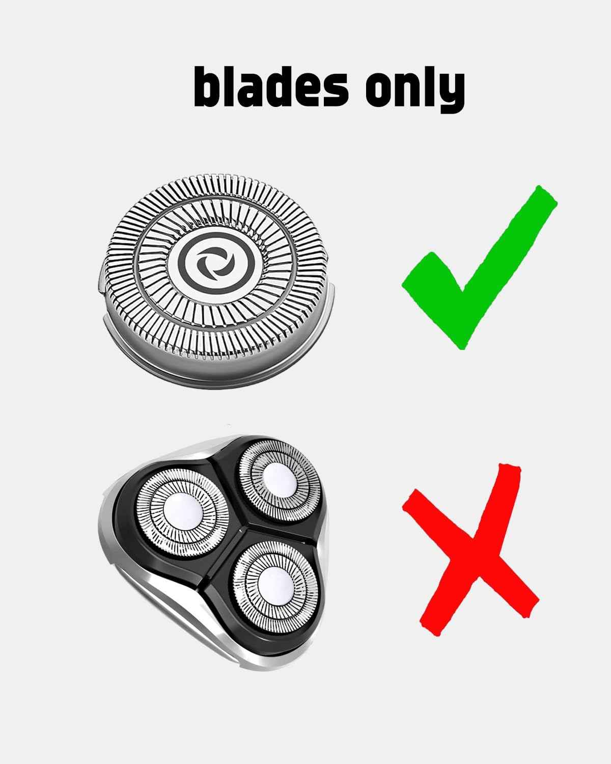 Model RMS8101 Blades for Men's Electric Shaver, 12PCS Razor Blades for Intertek RMS8101, 2 Cleaning Brush