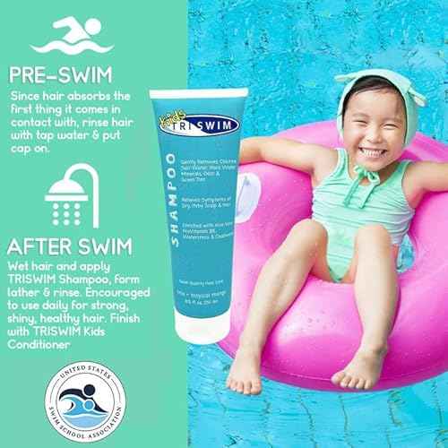 TRISWIM Kids Shampoo & Conditioner Set ? 8.5oz Each | Removes Chlorine, Salt Water, Hard Water | Hydrates, Detangles, Restores | Helps Build Strong and Healthy Hair | For Everyday Use