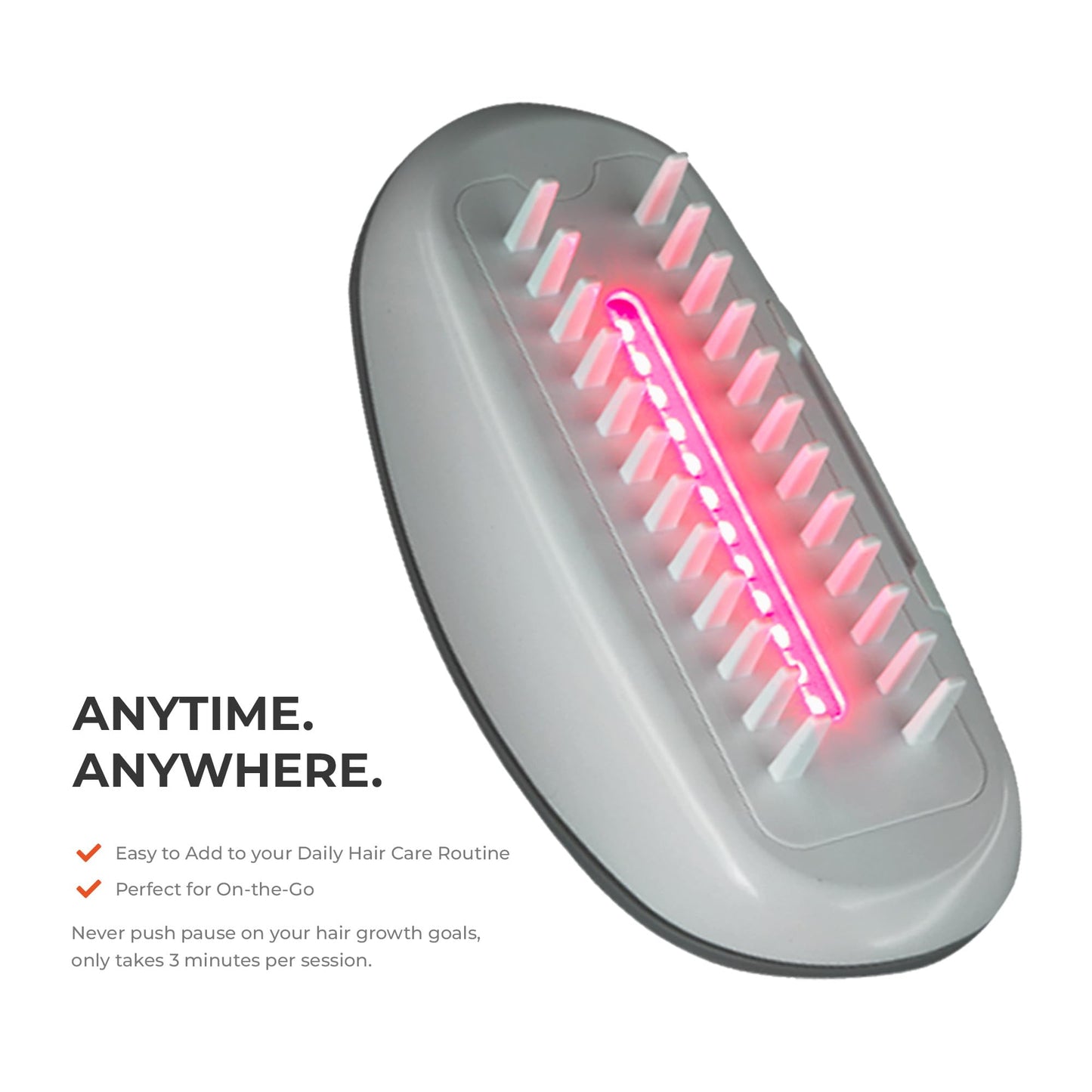 Auxo Hair AuxoPod Hair Growth Red Light Laser Therapy Compact Comb For Hair Loss, FDA Cleared For Men & Women For Thinning Hair