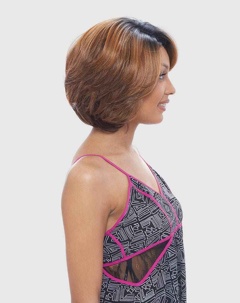 VANESSA SUPER C SIDE KELLY (1B Off Black) FASHION C SIDE LACE PART FULL WIG