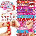 Valentine Party Favors Bundle - 72 Tattoos & 72 Slap Bracelets