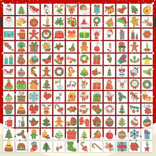 EMOME 408 PCS Christmas Temporary Tattoos, Xmas Glitter Tattoo Stickers for Kids Individually Wrapped Bulk, Merry Christmas Stocking Stuffers for Boys and Girls Party Favor Decorations Supplies