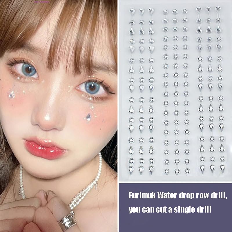 Face Gems Self-Adhesive Rhinestone Stickers - 5 Sheets