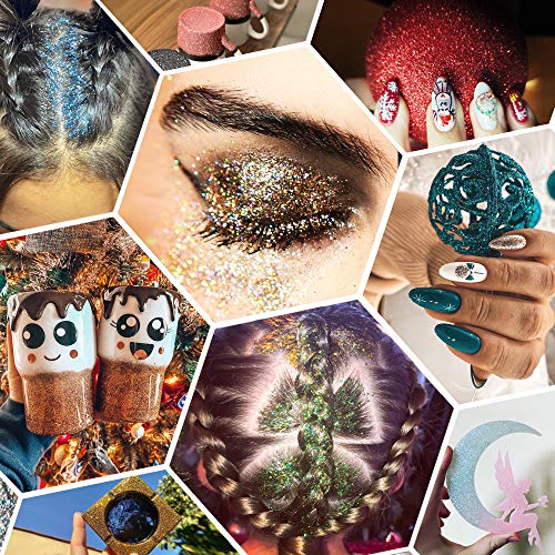 36 Colors Fine Glitter Set for Nails, Eyes & Crafts