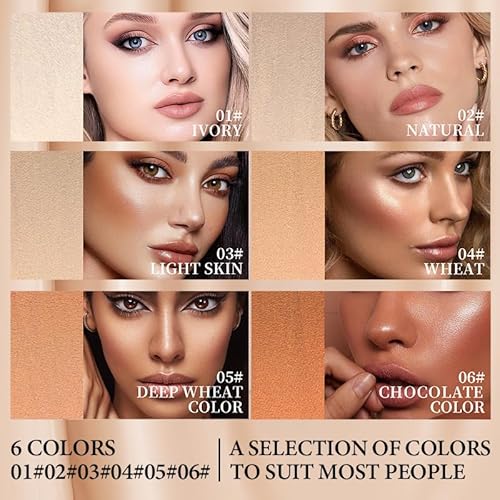 2 In 1 Foundation Stick With Brush¡¼Full Coverage¡½¡¼Long Lasting¡½¡¼Lightweight¡½Concealer Stick, 04 WHEAT COLOR