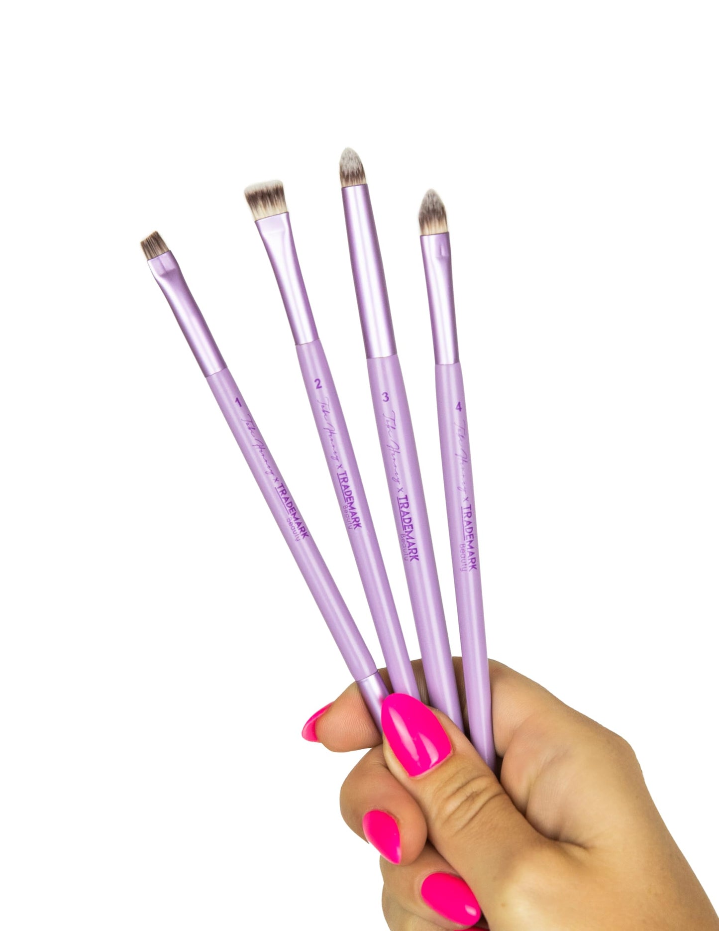 Trademark Beauty The Essentials Makeup Brush Collection - Makeup Brushes, Synthetic Bristles, Blending, Shading, Contour - Lavender, 12-Piece Set